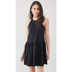 NWT Susana Monaco Swing Dress Size L Navy Blue A-Line Sleeveless USA Casual Mini